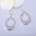 bijoux en argent sterling personnalisé boucle d&#39;oreille blanc zircon grenat pierre boucles d&#39;oreilles